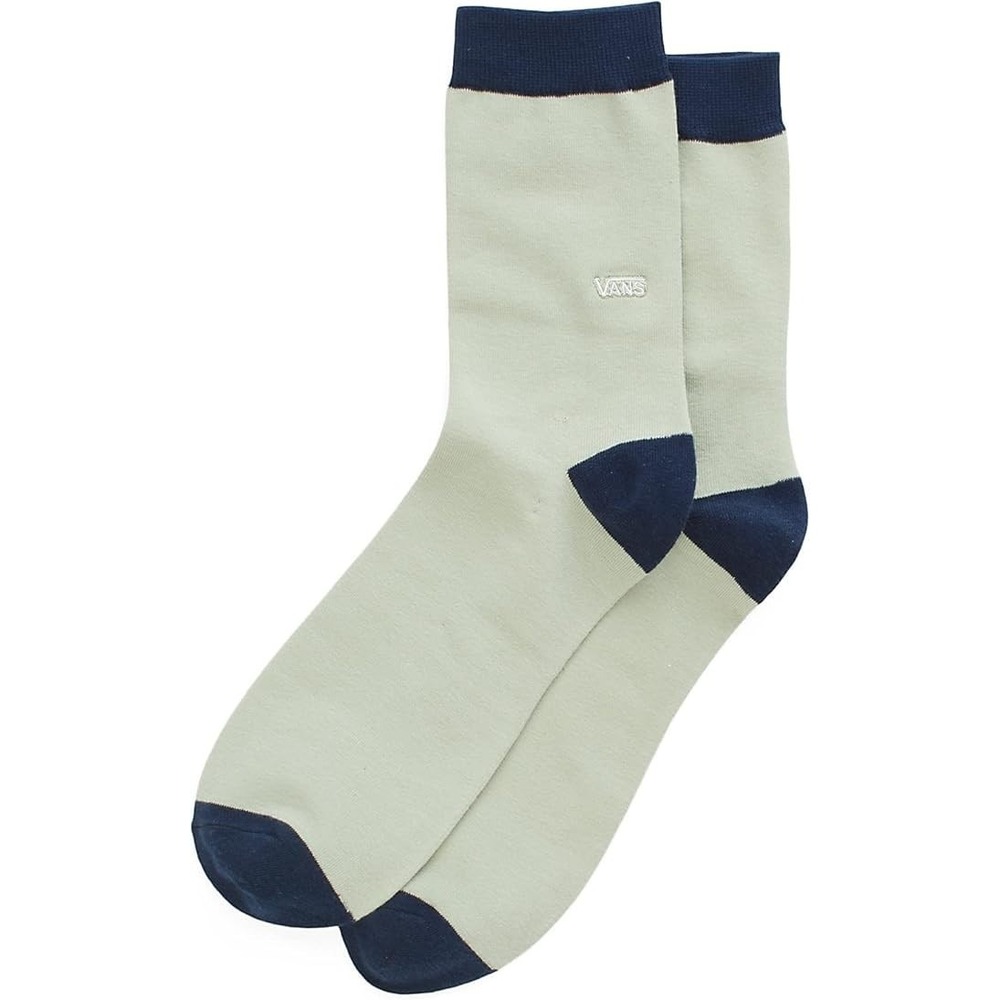 Vans Crew Socks Mens One Size Sage Green Navy Blue Embroidered Logo Skate